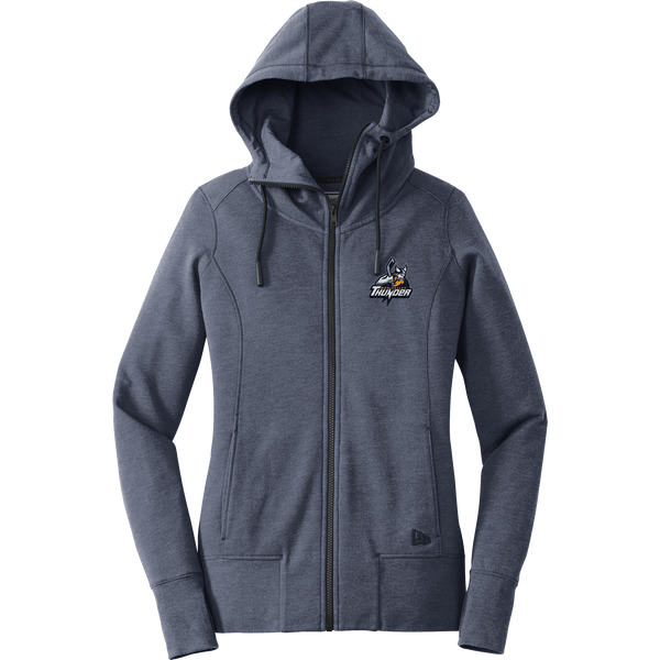 Mon Valley Thunder New Era Ladies Tri-Blend Fleece Full-Zip Hoodie