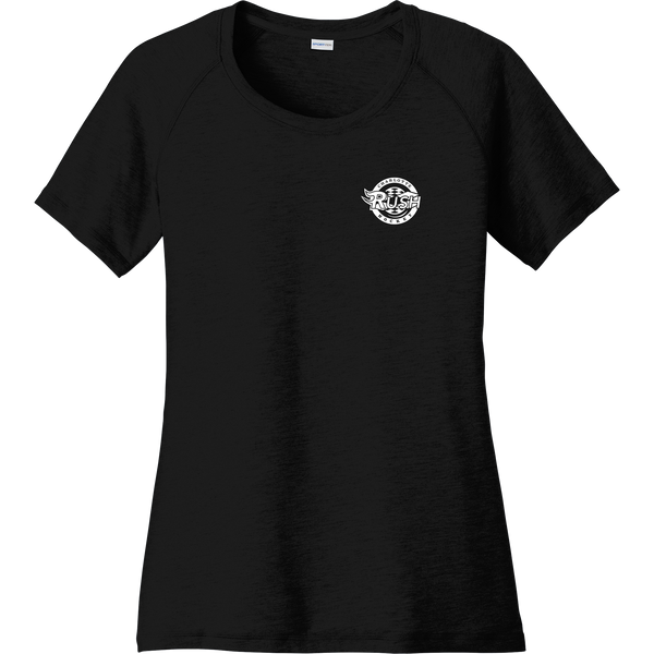 Charlotte Rush Ladies PosiCharge Tri-Blend Wicking Scoop Neck Raglan Tee