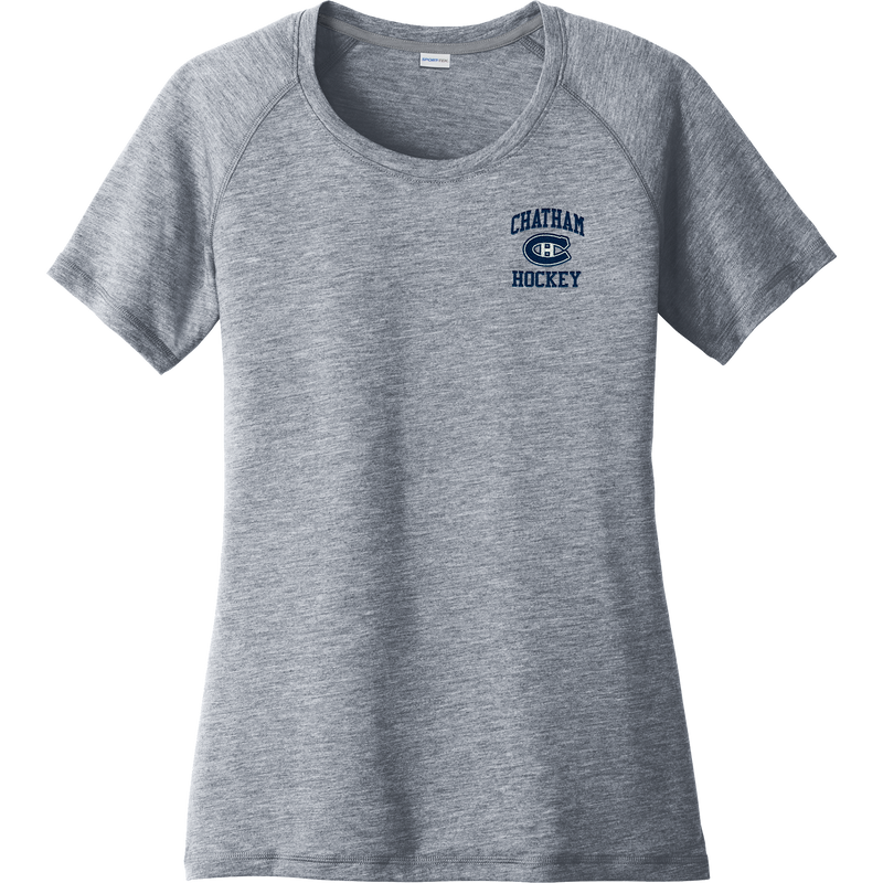 Chatham Hockey Ladies PosiCharge Tri-Blend Wicking Scoop Neck Raglan Tee