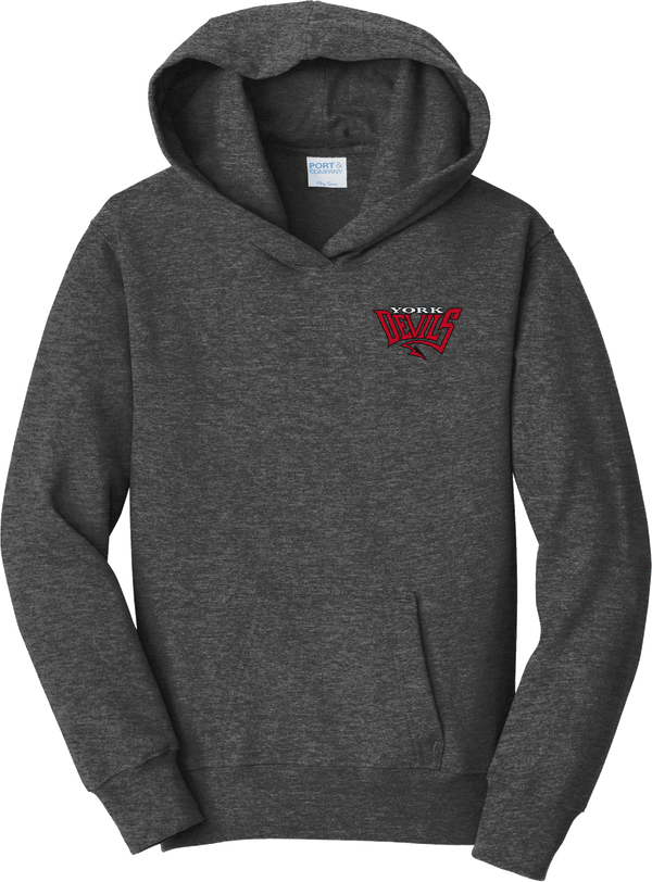 York Devils Youth Fan Favorite Fleece Pullover Hooded Sweatshirt