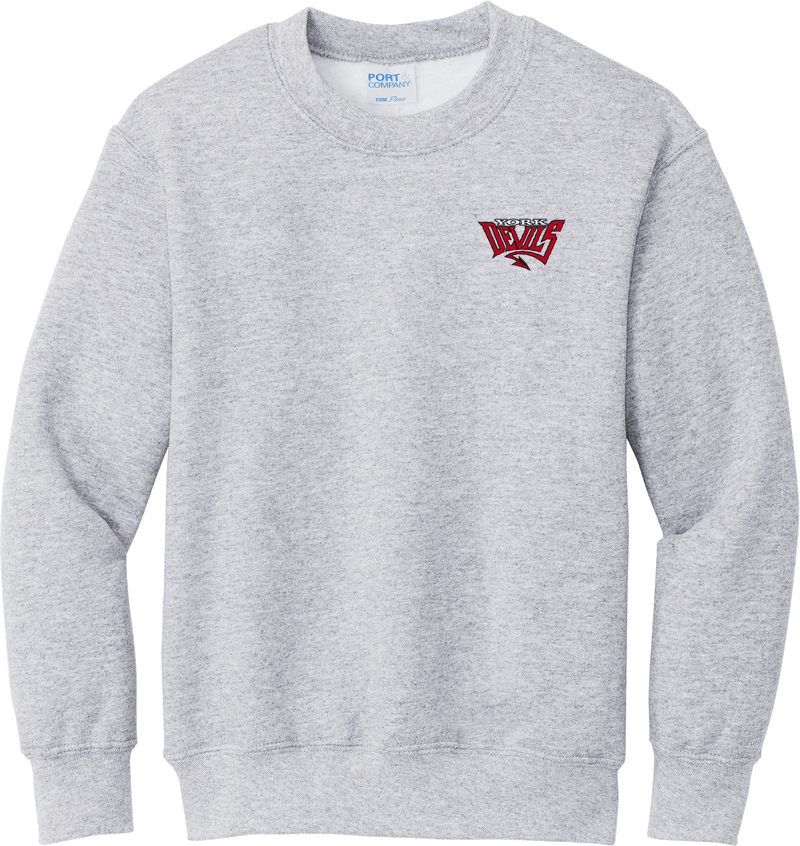 York Devils Youth Core Fleece Crewneck Sweatshirt