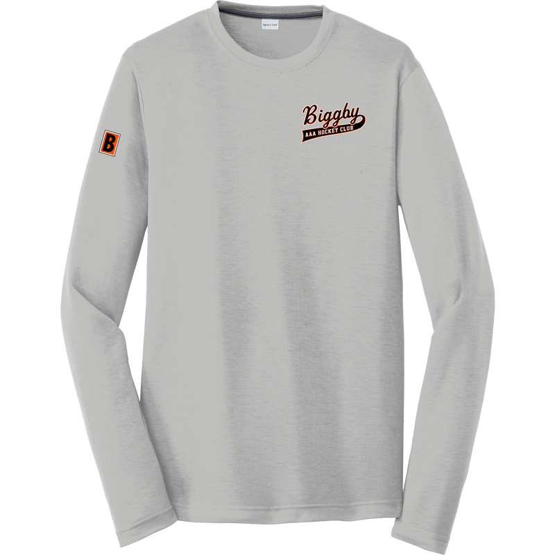 Biggby Coffee AAA Long Sleeve PosiCharge Competitor Cotton Touch Tee