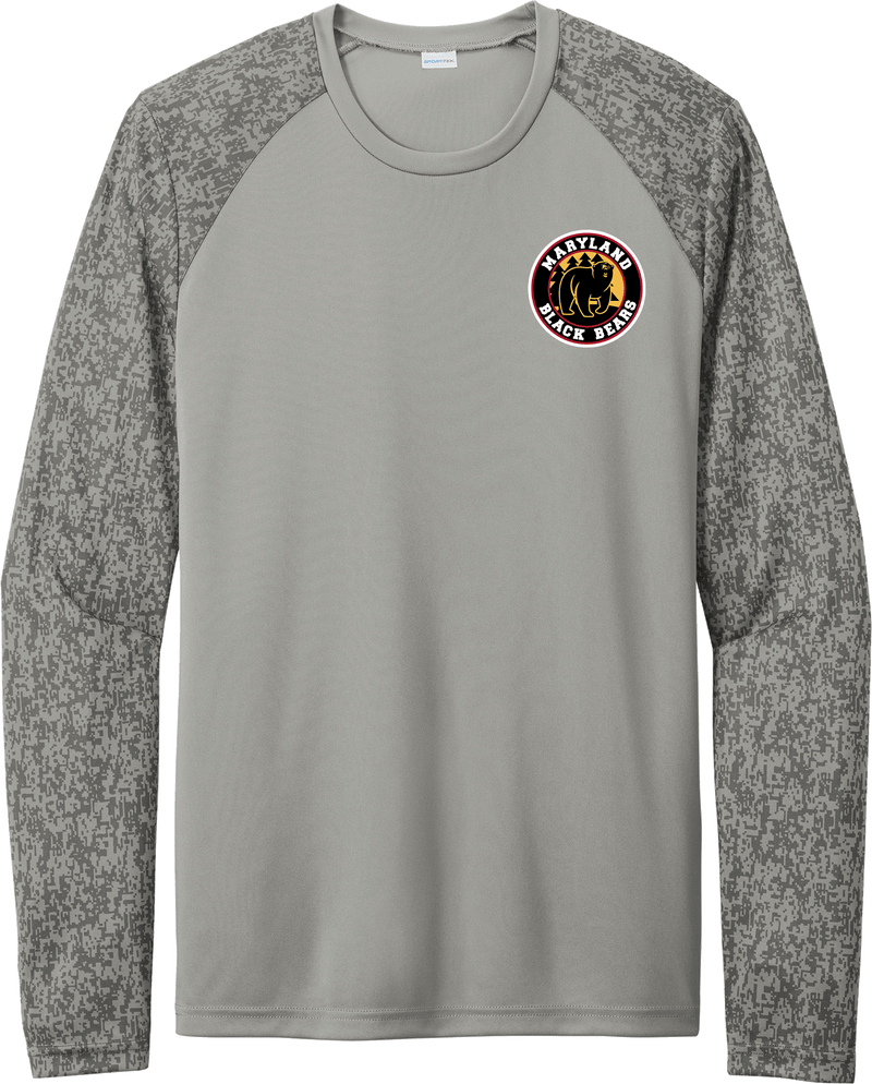 Maryland Black Bears Long Sleeve Digi Camo Tee